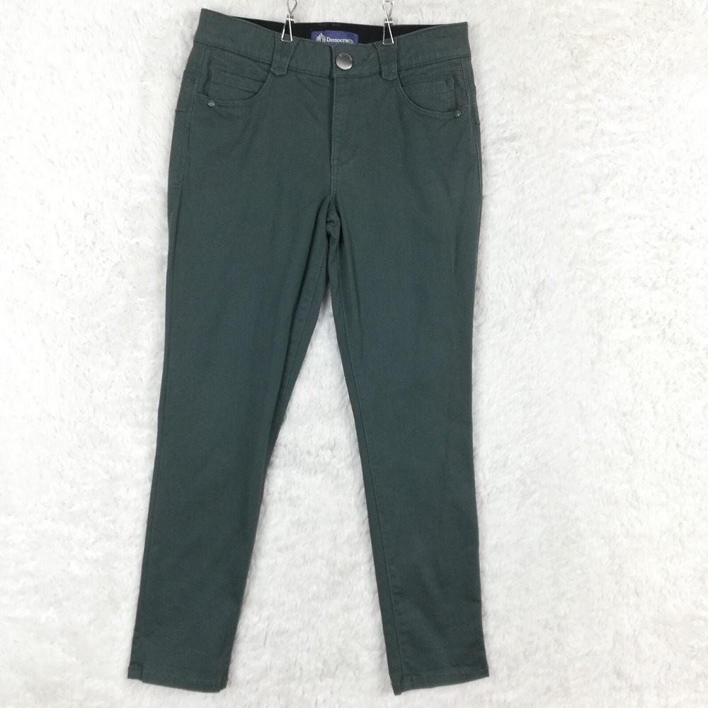 Democracy Womens Jeans "Ab" Solution Skinny Denim Teal Mid Rise Stretch 4